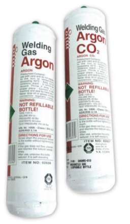 Picture of Disposable CO2/Argon Mix Gas Bottles