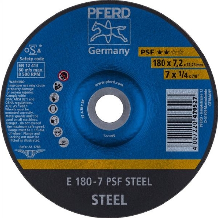 PFERD General Purpose Grinding Disc 178x7.0mm 10Pk