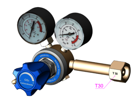 Strata GR105 CO2 Twin Gauge Gas Regulator